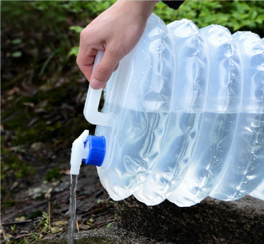 5L Containers Folding Water Bucket Outdoor Camping Water Storage Bag Plastic Foldable Camping Drinking Water Bucket