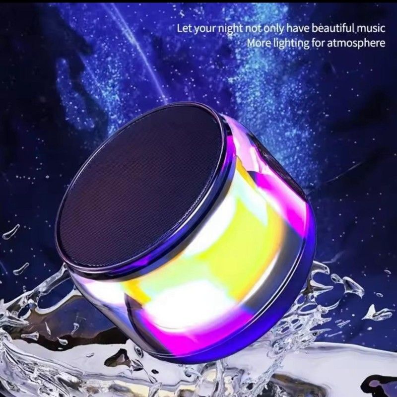 RGB LED Light Bluetooth Speaker Compact Wireless Speaker with Powerful Sound