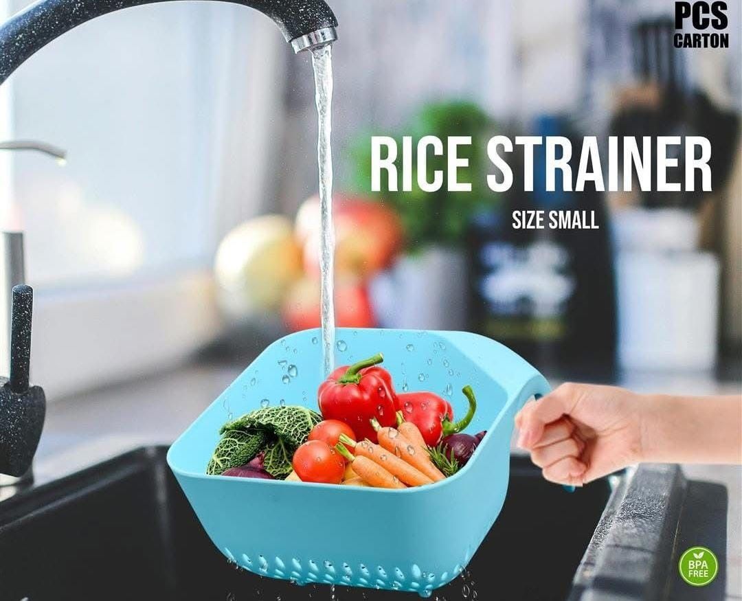 Rice Strainer Bowl Small Size BPA Free Kitchen Colander for Washing Vegetables