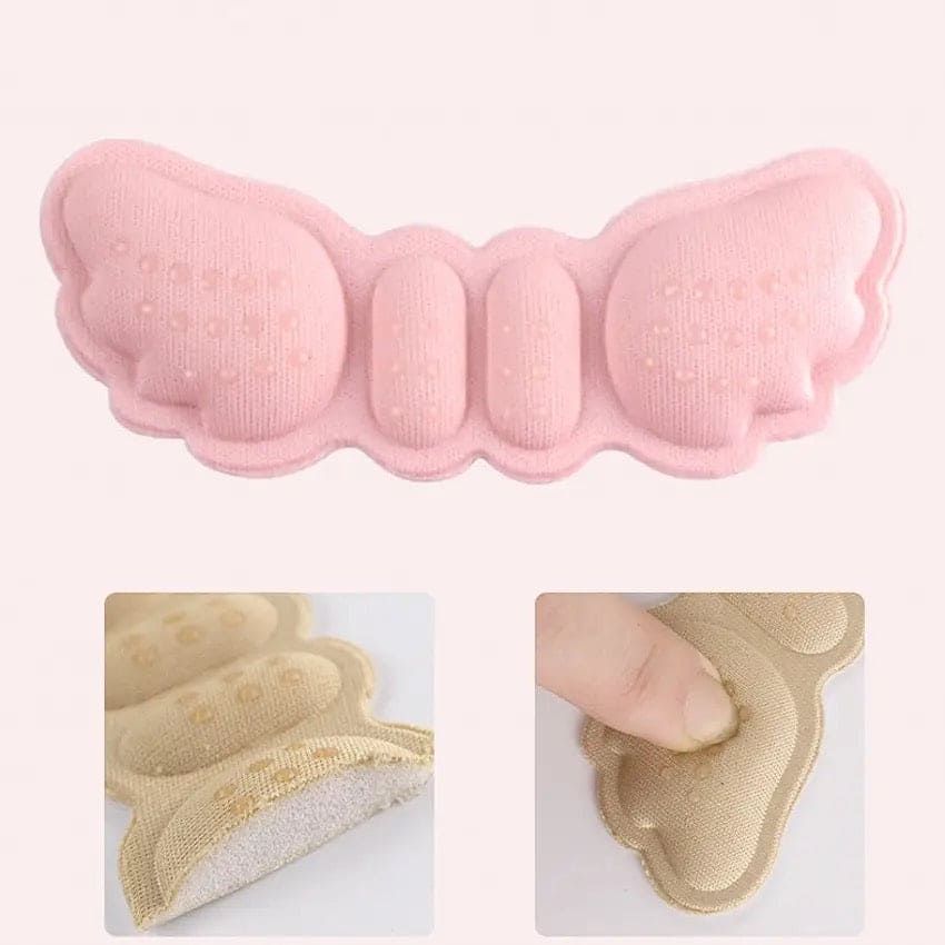 1 pair Butterfly Insole Pair Heel Liner Grips Protector Anti Keep Abreast Heel Pads Foot Care Insert Cushion
