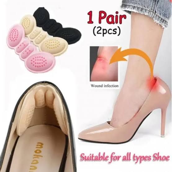 1 pair Butterfly Insole Pair Heel Liner Grips Protector Anti Keep Abreast Heel Pads Foot Care Insert Cushion