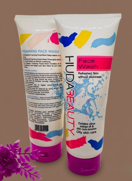 Huda Beauty Face Wash 100ml – Gentle Liquid Cleanser for Oily Skin, Deep Cleansing & Refreshing Daily Skincare Formula