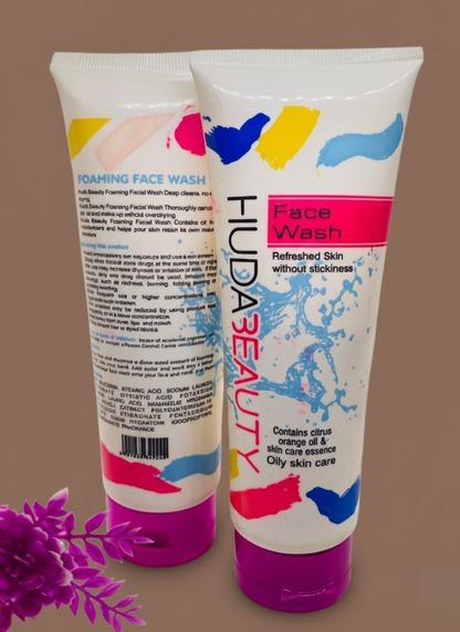 Huda Beauty Face Wash 100ml – Gentle Liquid Cleanser for Oily Skin, Deep Cleansing & Refreshing Daily Skincare Formula