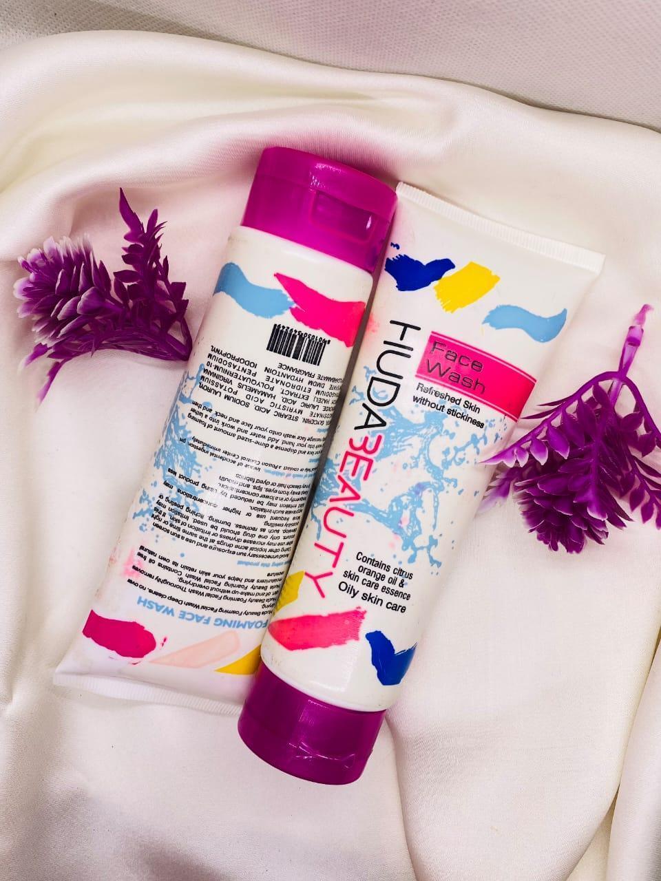 Huda Beauty Face Wash 100ml – Gentle Liquid Cleanser for Oily Skin, Deep Cleansing & Refreshing Daily Skincare Formula