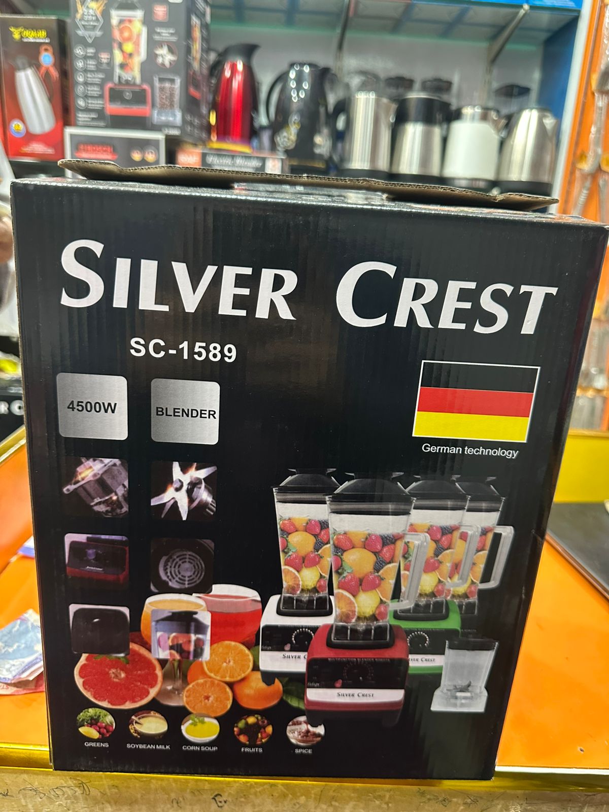 2‑in‑1 German Technology SC‑1589 Juicer, Blender & Dry Mill Jar - 2.5 Liter Capacity