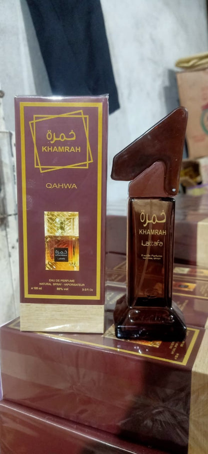 Khamrah Qahwa by Lattafa Perfume | 100 ml | 4 Hours Lasting | Elegant Fragrance | Made in Pakistan