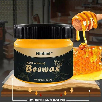 Mintiml Natural Beeswax Wood Polish | Multi‑Purpose Furniture Care | Restores & Protects