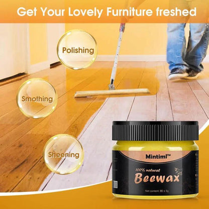 Mintiml Natural Beeswax Wood Polish | Multi‑Purpose Furniture Care | Restores & Protects