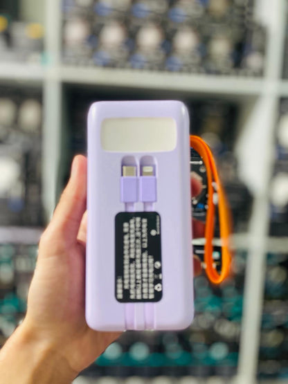 Moshuo 30000mAh Super Fast Charging Power Bank 100W – Original Lithium Battery with LED Display & Type-C Cable