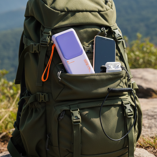 Moshuo 30000mAh Super Fast Charging Power Bank 100W – Original Lithium Battery with LED Display & Type-C Cable