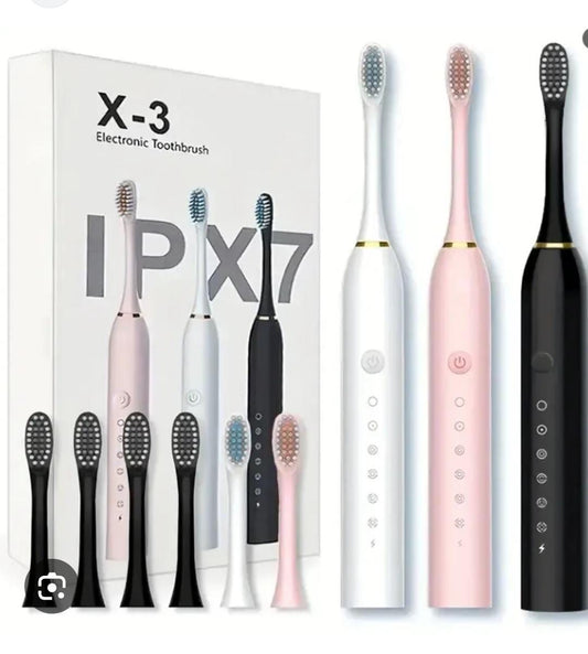 6 Modes Electric Toothbrushes for Adults Kids Smart Timer Rechargeable Whitening Toothbrush IPX7 Waterproof Tooth brush holder