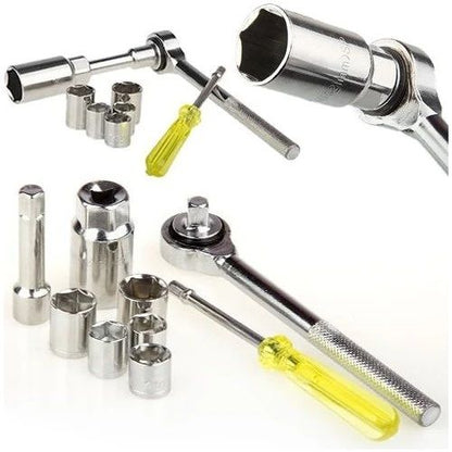 Aiwa 40 Piece Toolkit Tool kit Combination Socket Ratchet Wrench Set Tool Kit Toolkit Goti Set Ring Spanner Pana Set Screw Driver Bit Set Hand Toolkit T