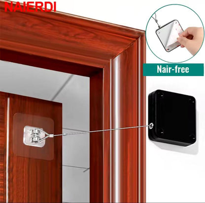 Automatic Door Closer Closing Sliding Latch No Punching Automatic Door Lock Sliding Doors Stickers