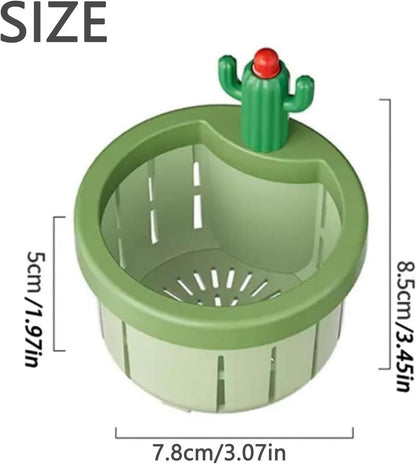 Cactus Kitchen Sink Drain Strainer Press Automatic Dumping Basket Multi Functional Home Use Draining Filter Net Kitchen Waste Collector for Sinks