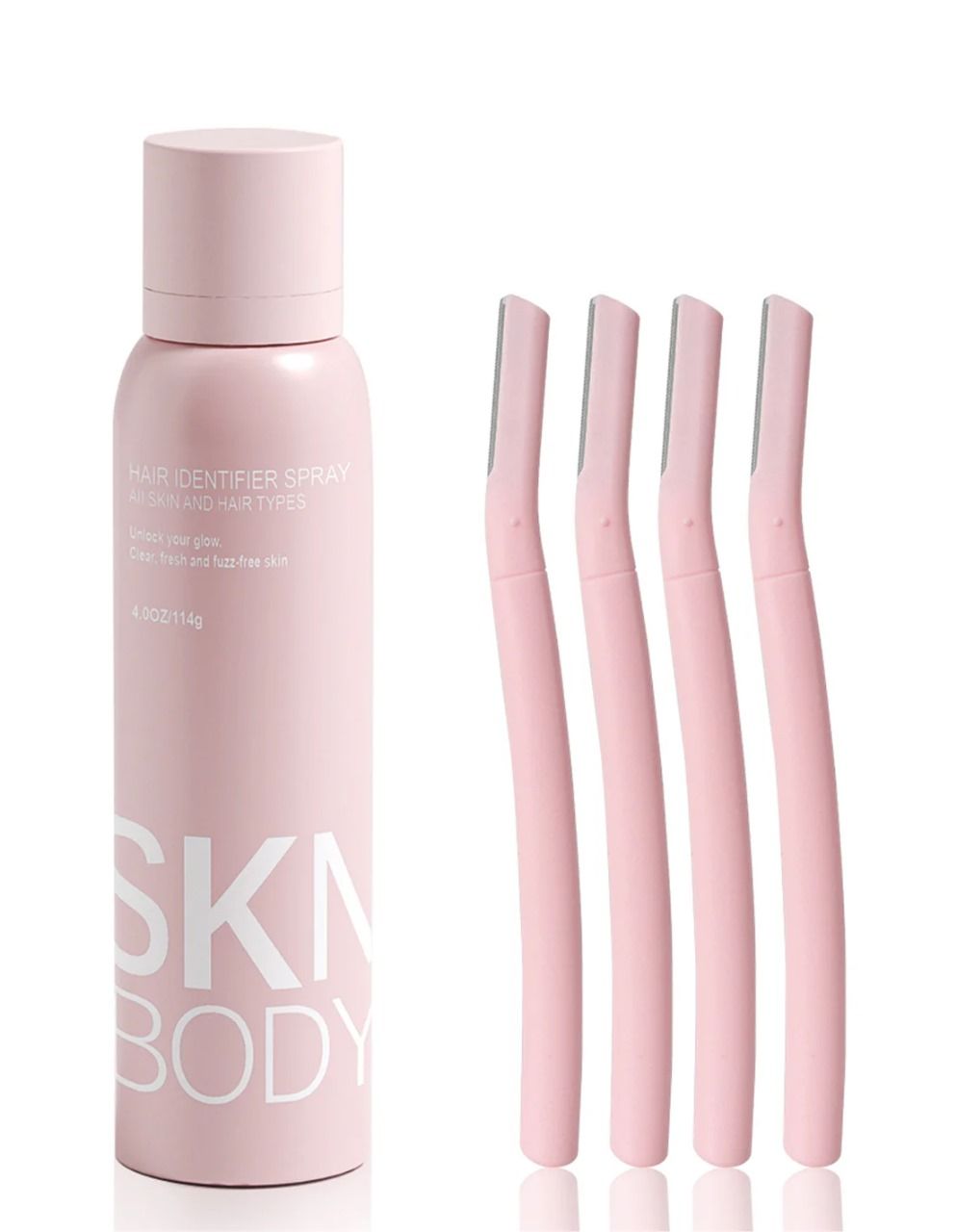 4 Razors or Face Shaving Moisturizing and Skin Care Dermaplaner Spray Glow Reveal Face Spray for Face Dermaplaning