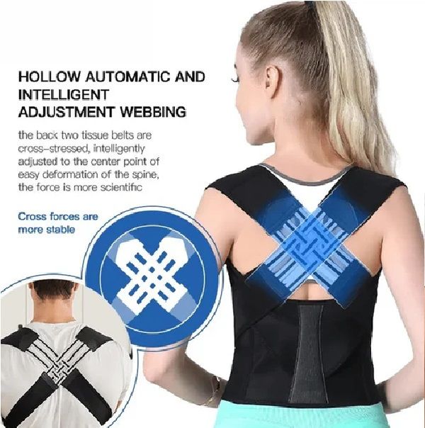 Hollow Webbing Posture Belt Automatic and intelligent adjustment Unisex Shoulder Support and Body Brace for Improved Spinal Alignment
