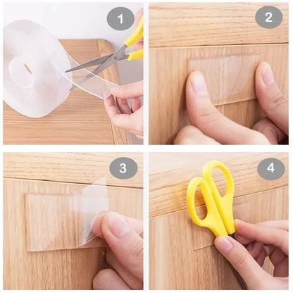 Nano Tape 3 Meter - transparent Ivy Grip Double sides silicone Adhesive Tape - Magic Tape