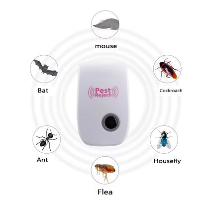 Ultrasonic pest repeller electronic plug in Rodent Mouse roach bug insect repellent indoor home kitchen etc