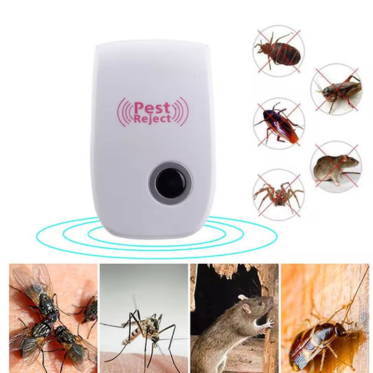Ultrasonic pest repeller electronic plug in Rodent Mouse roach bug insect repellent indoor home kitchen etc