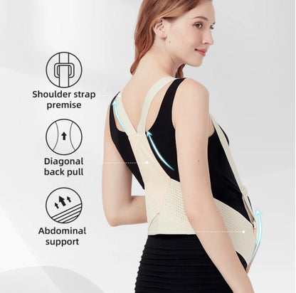 Women Pregnancy Support Belt Pregnancy Belt Support Brace Abdominal Binder Waist Support Black